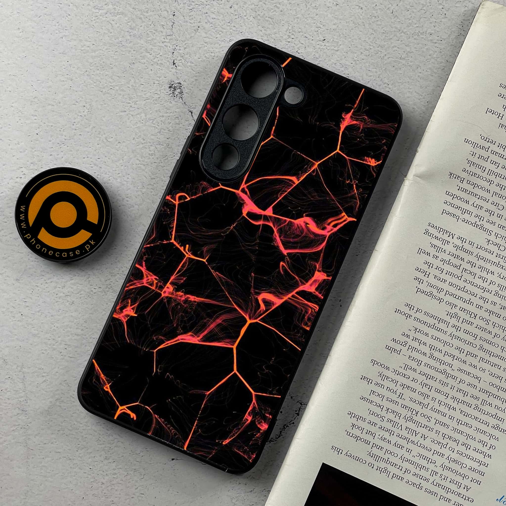 Vivo Y04 - Black Marble Series - Premium Metal Printed Soft Bumper Shockproof Case