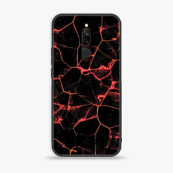 Xiaomi Redmi 8 - Black Marble Design 8 - Premium Printed Glass soft Bumper shock Proof Case CS-32433