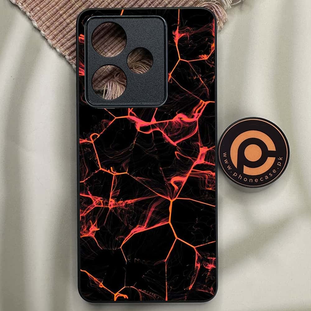 Realme GT 7 - Black Marble Series - Premium Metal Printed soft Bumper shock Proof Case
