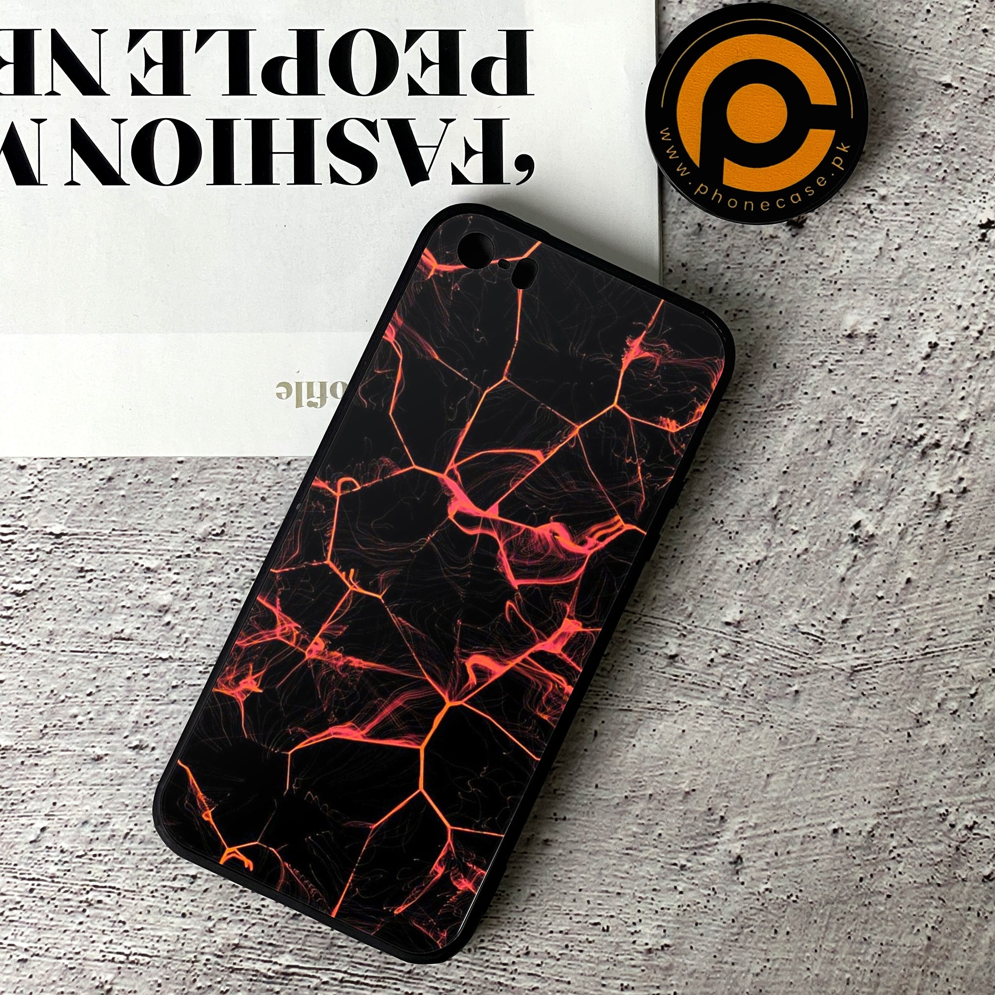 iPhone 5/5c/5s - Black Marble Series - Premium Printed Glass soft Bumper shock Proof Case