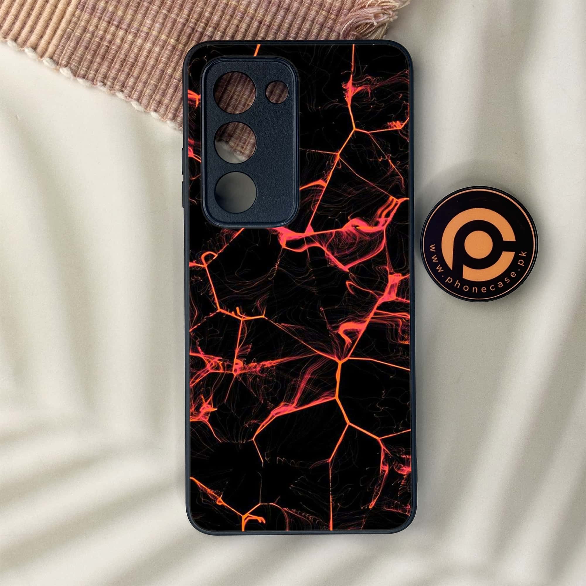 Oppo A5 2025 - Black Marble Series - Premium Metal Printed soft Bumper shock Proof Case