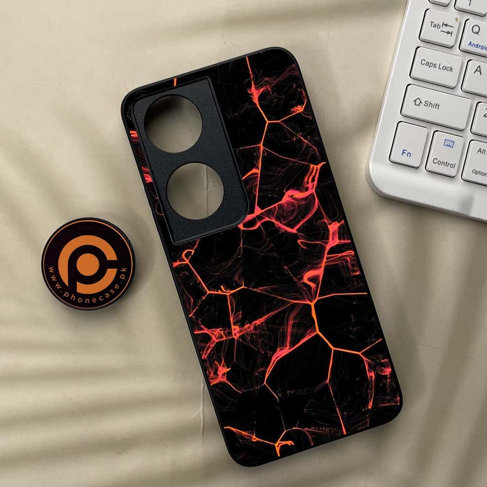 Honor X7b - Black Marble Series - Premium Metal  Printed soft Bumper shock Proof Case