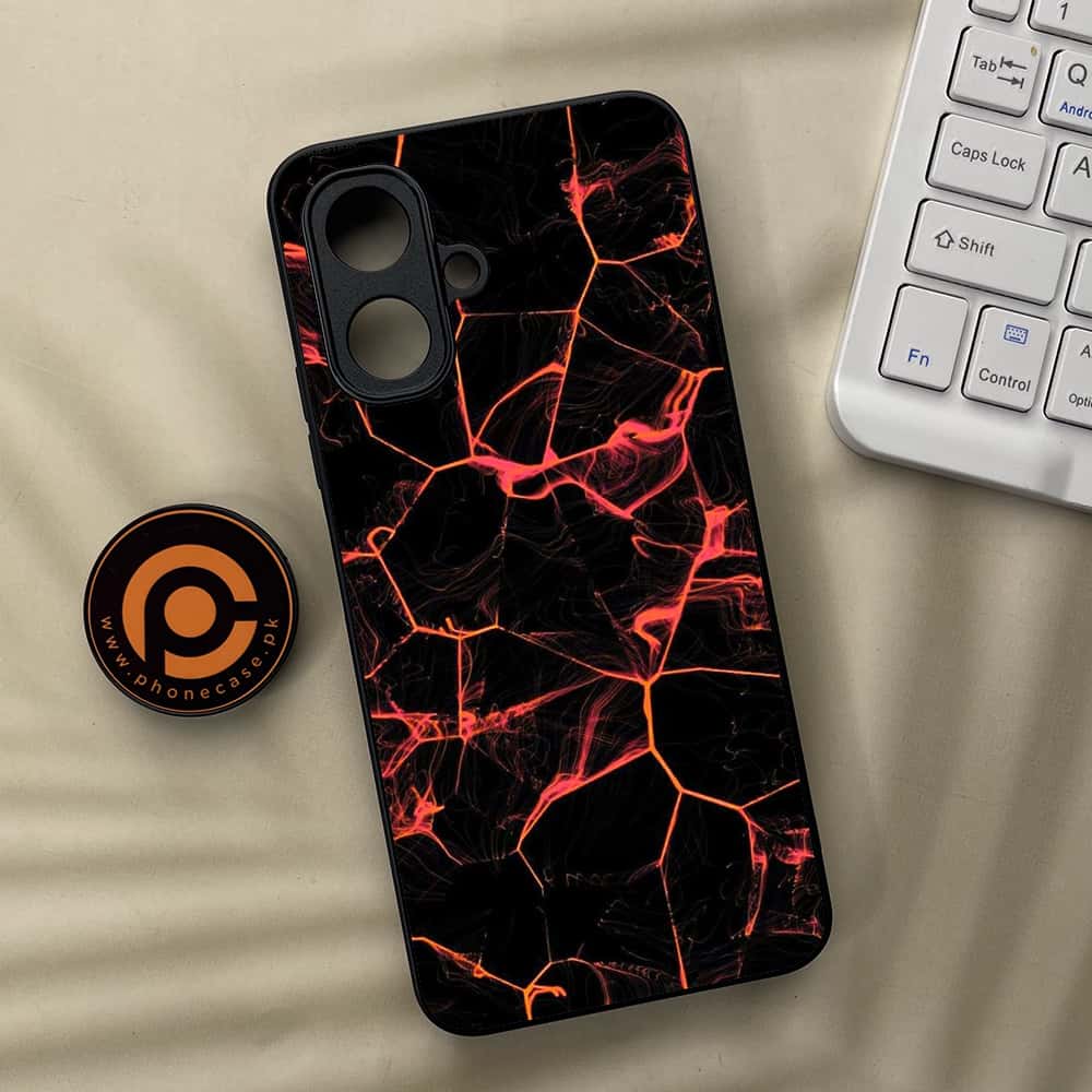 Tecno Spark Go 2 - Black Marble Series - Premium Metal Printed soft Bumper Shock Proof Case