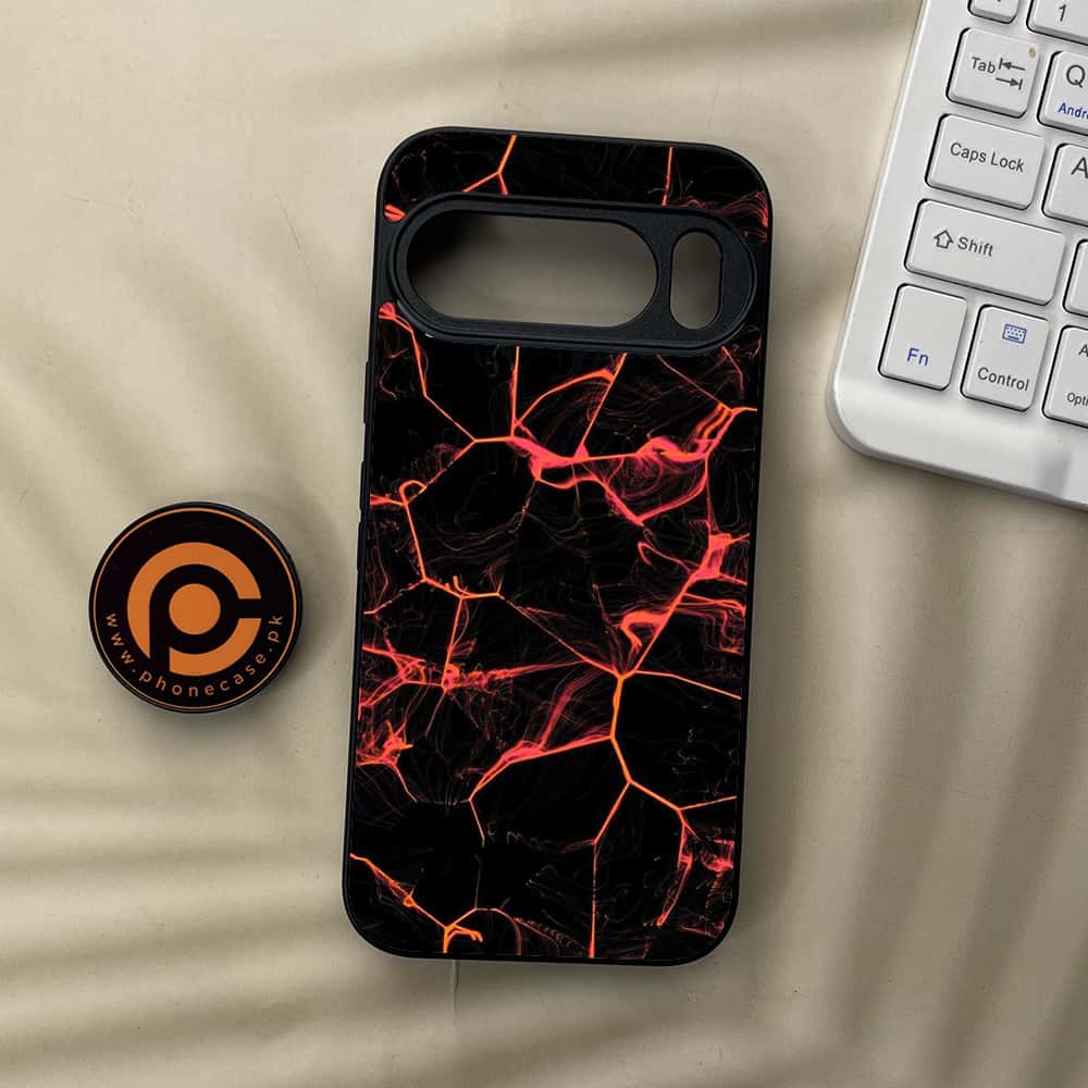 Google Pixel 10  - Black Marble Series - Premium Metal Printed soft Bumper Shockof Case