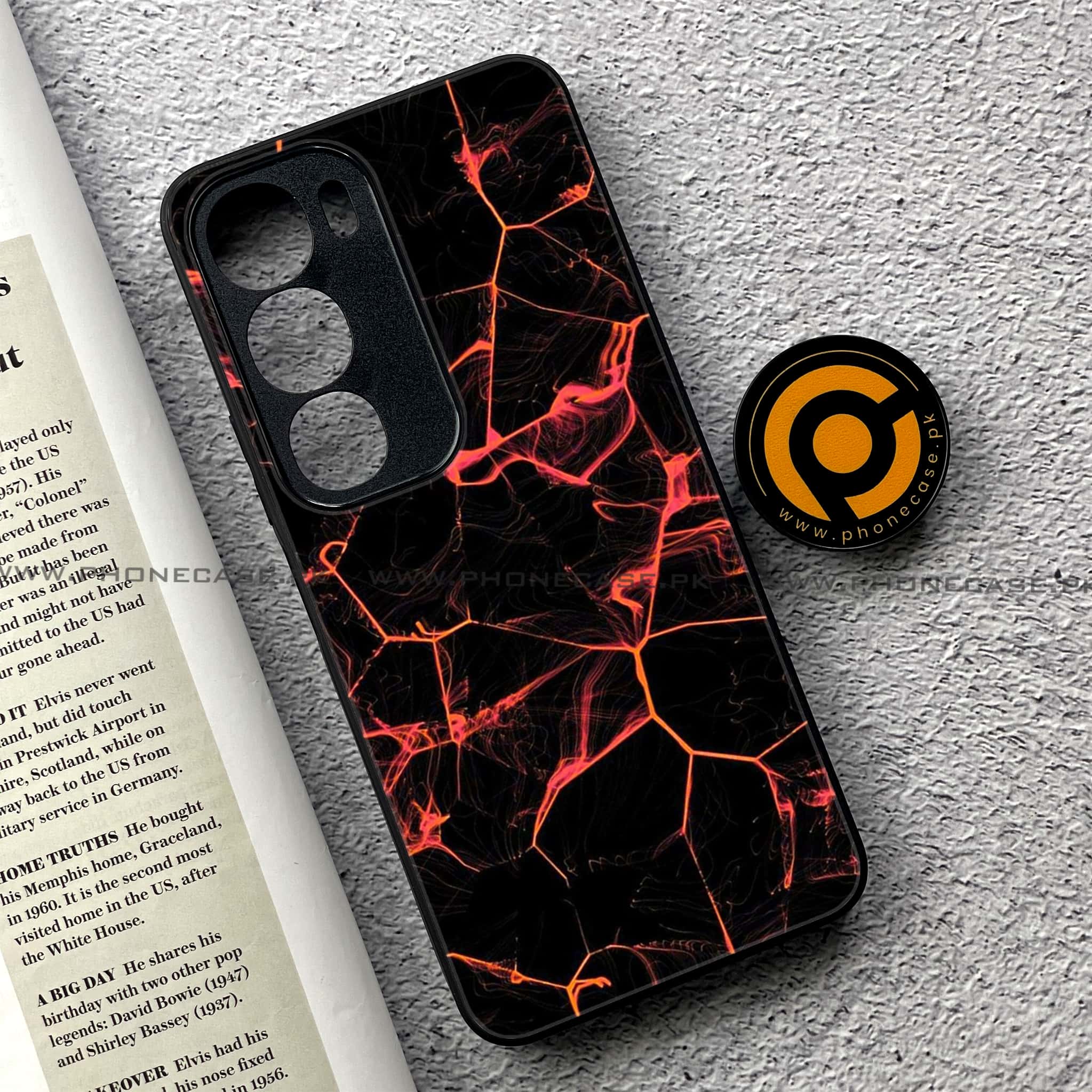 Vivo Y19s Pro - Black Marble Series - Premium Metal Printed soft Bumper shock Proof Case