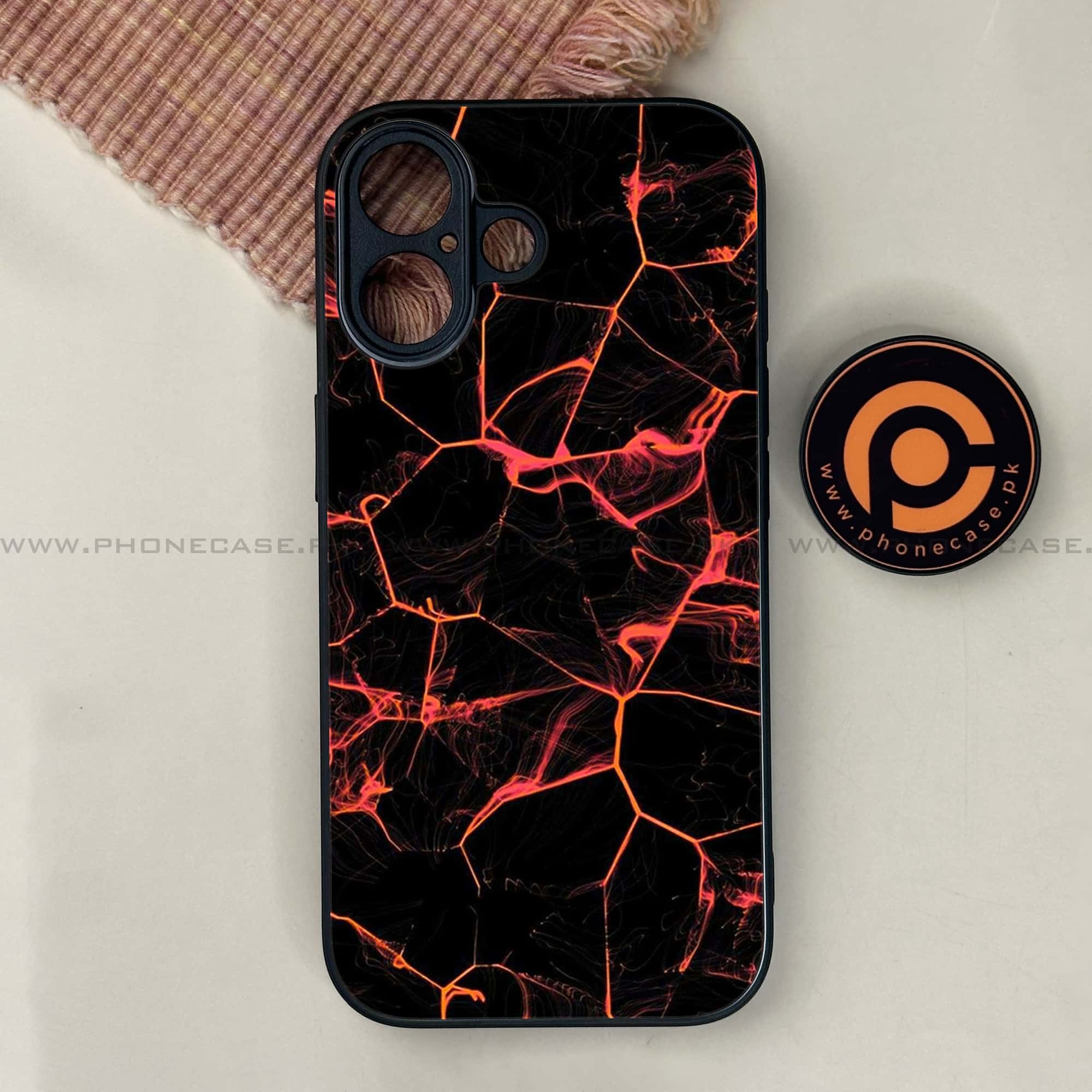 iPhone 17 - Black Marble Series - Premium Printed Glass soft Bumper shock Proof Case