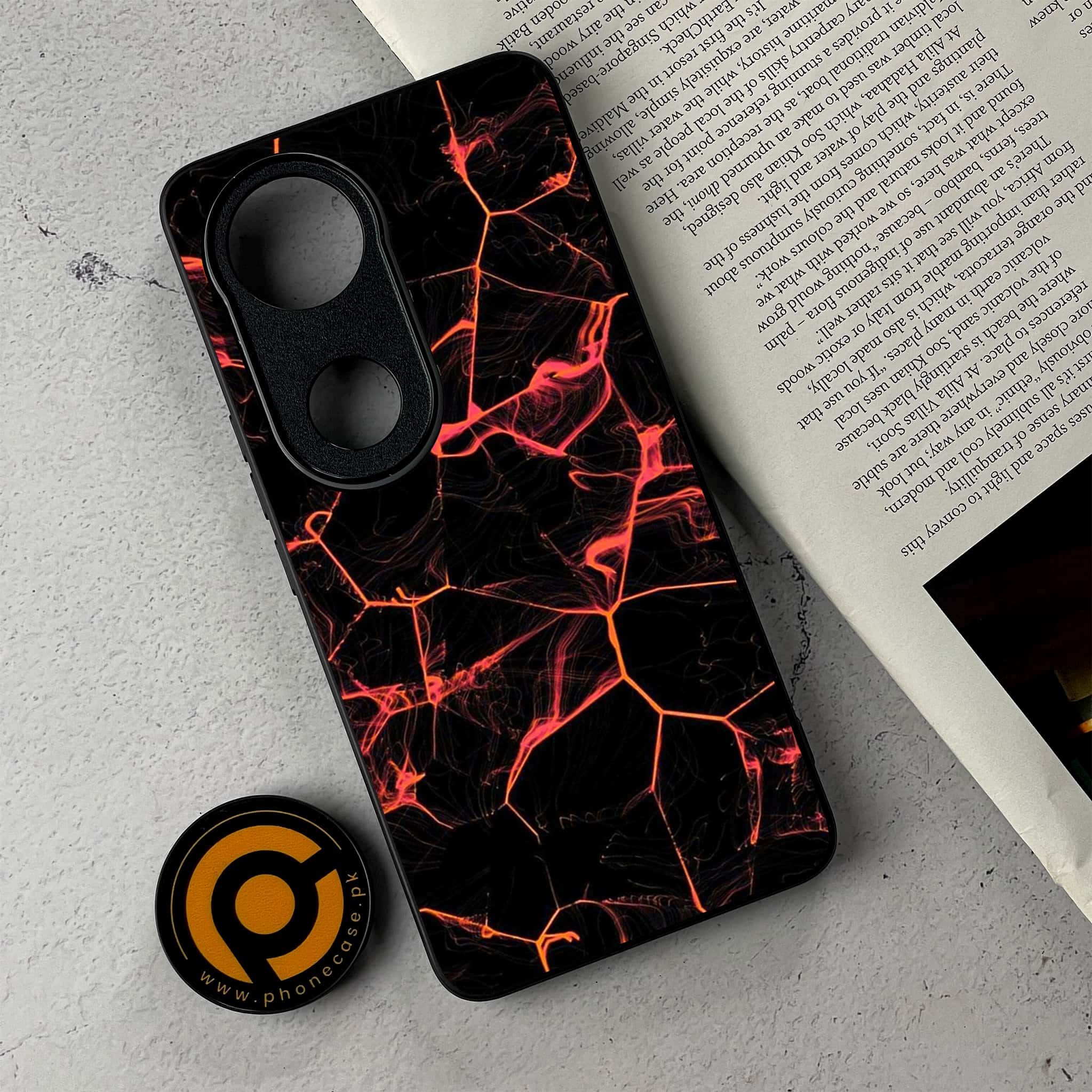Vivo V50 - Black Marble Series - Premium Metal Printed Soft Bumper Shockproof Case