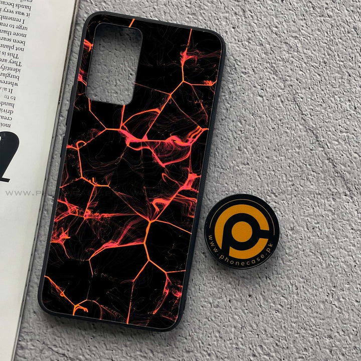 Vivo V21 - Black Marble Design 8- Premium Metal  Printed soft Bumper shock Proof Case CS-29320