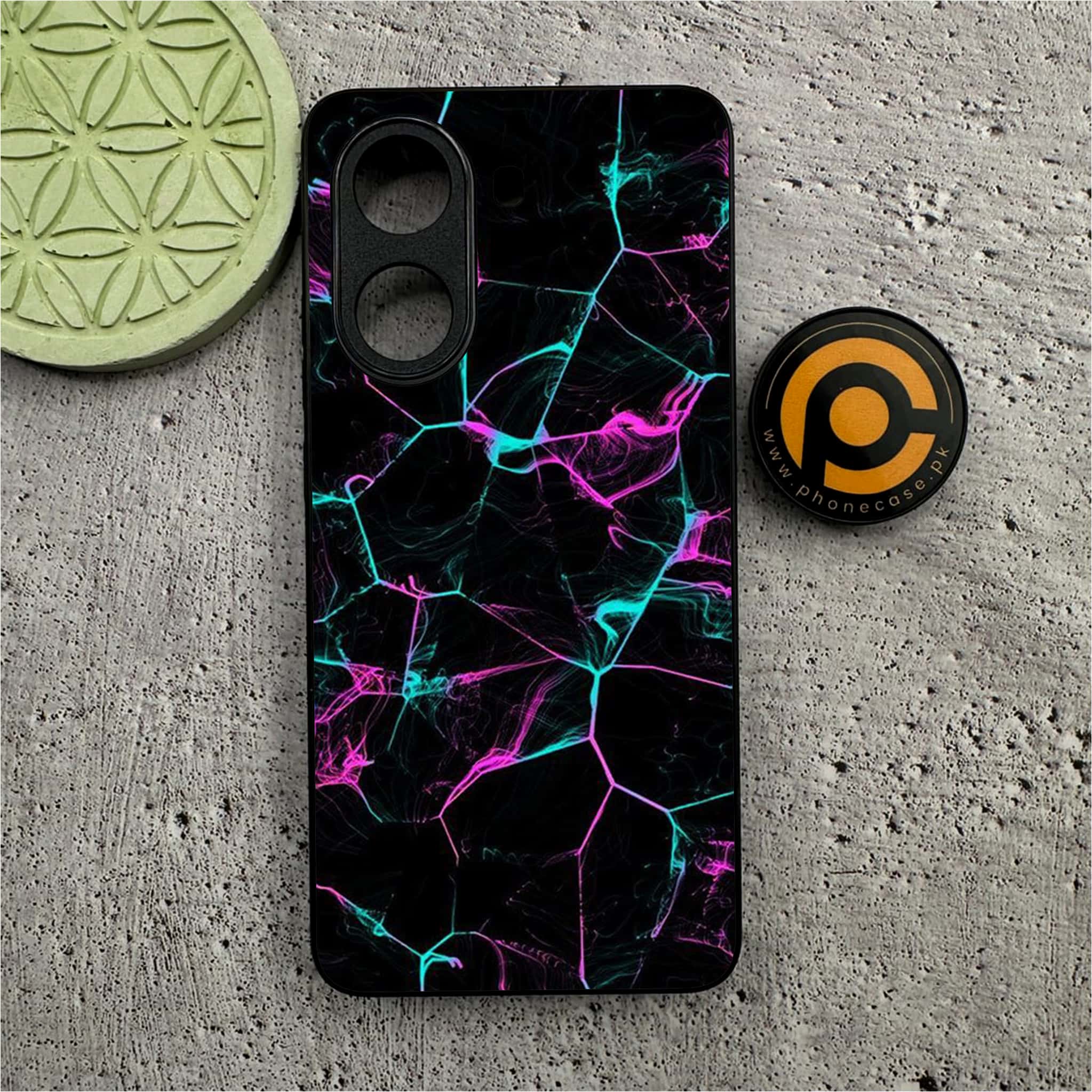 Xiaomi Redmi Turbo 4 - Black Marble Series - Premium Metal Printed soft Bumper shock Proof Case