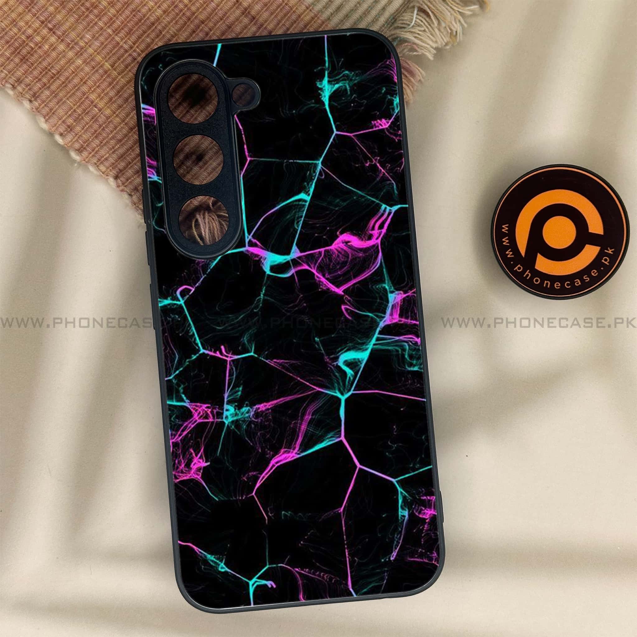 Tecno Spark 40 Pro - Black Marble Series - Premium Metal Printed soft Bumper shock Proof Case