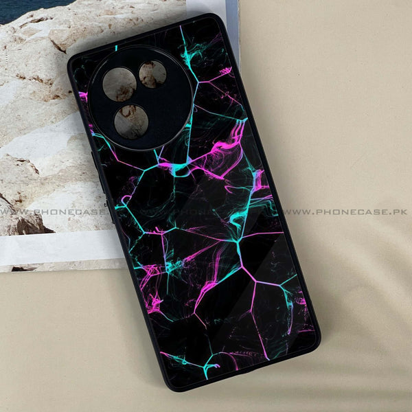 Vivo V30E - Black Marble Series - Design 9 Premium Printed Metal soft Bumper shock Proof Case  CS-18978