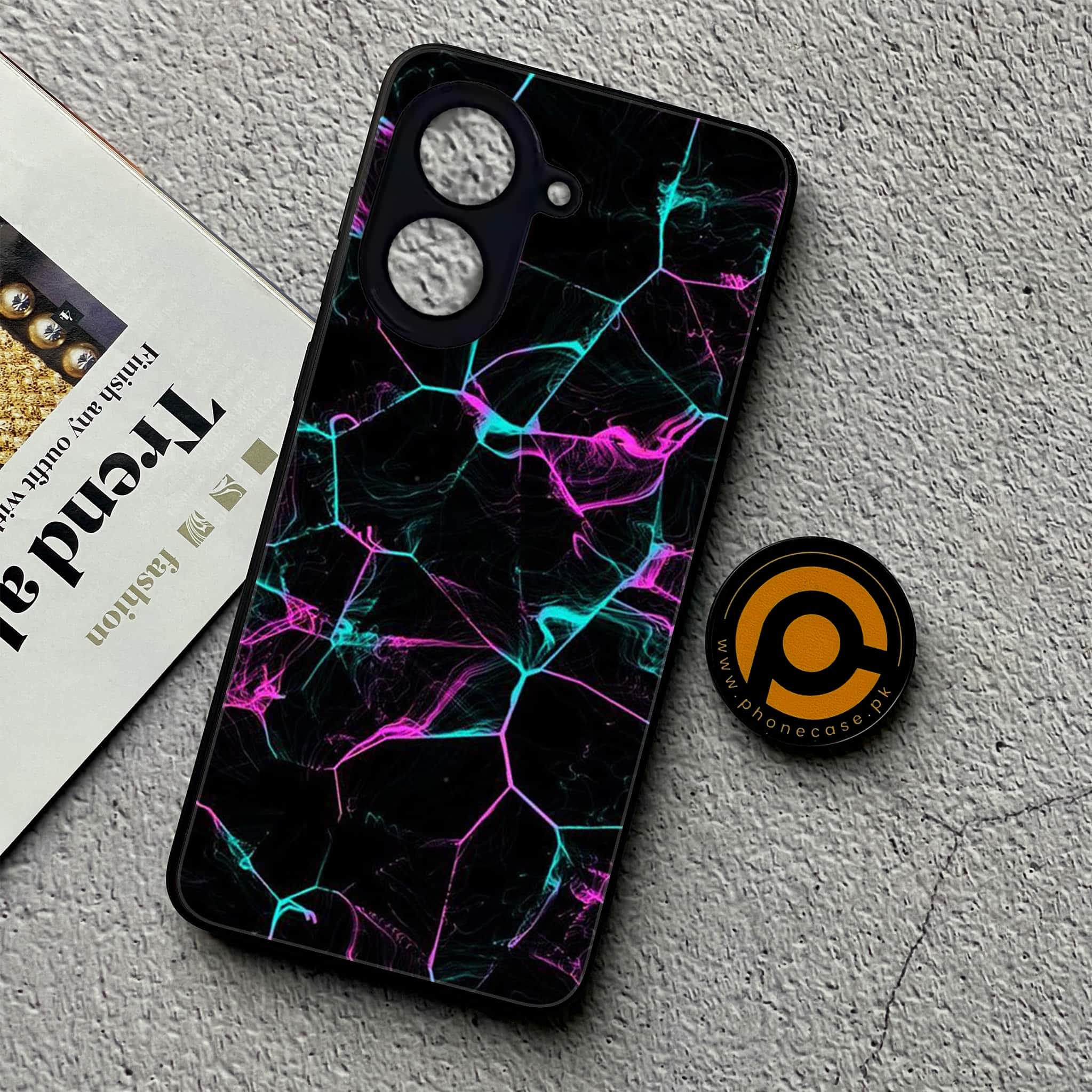 Xiaomi Redmi A5 - Black Marble Series - Premium Metal Printed soft Bumper shock Proof Case