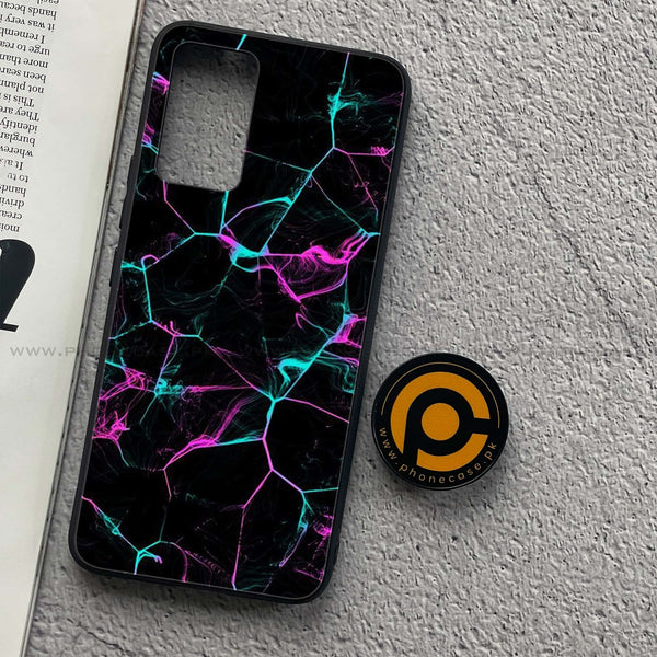 Vivo V21 - Black Marble Design 9  - Premium Metal Printed soft Bumper shock Proof Case CS-31673