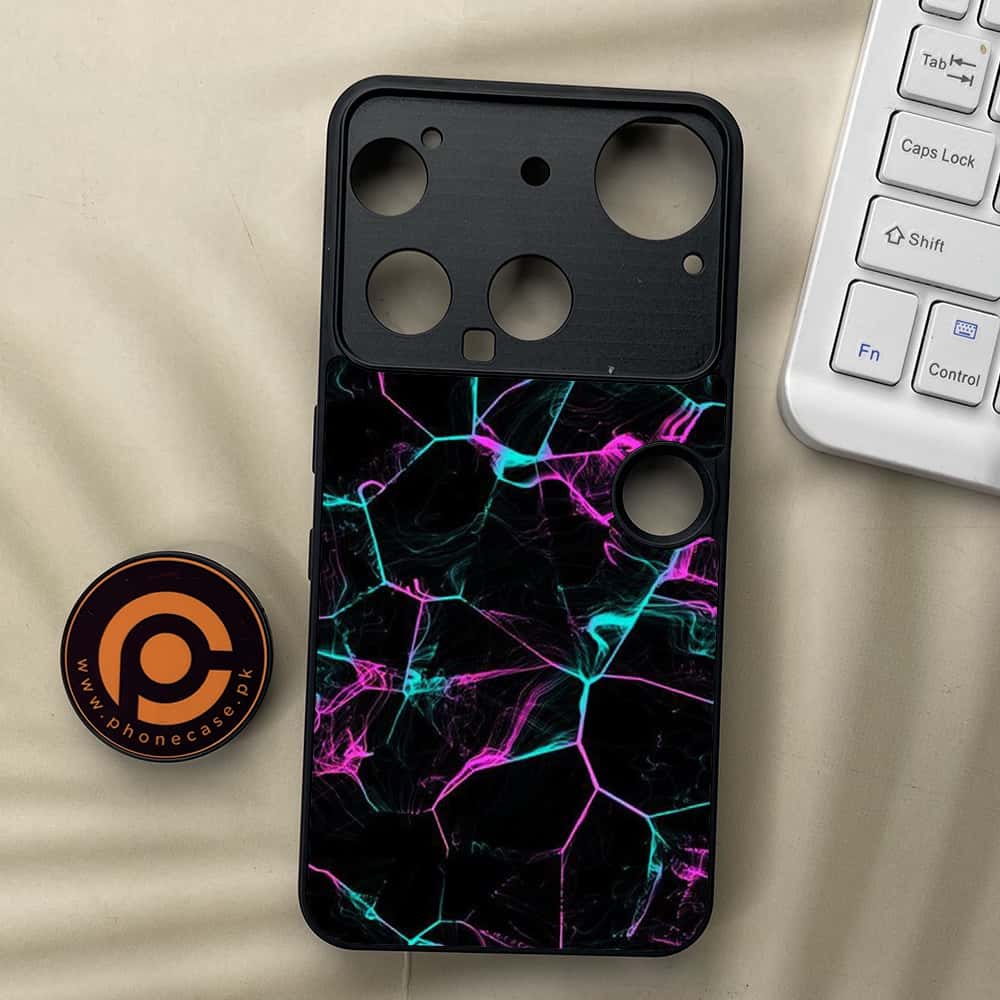 Nothing Phone 3 - Black Marble Series - Premium Metal  Printed soft Bumper shock Proof Case