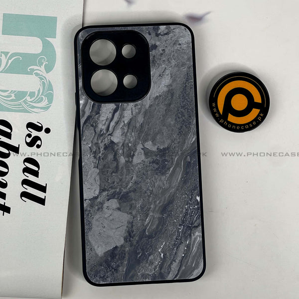 Vivo Y28 - Black Marble 2.0 Design 1 - Premium Printed Glass soft Bumper shock Proof Case CS-23079