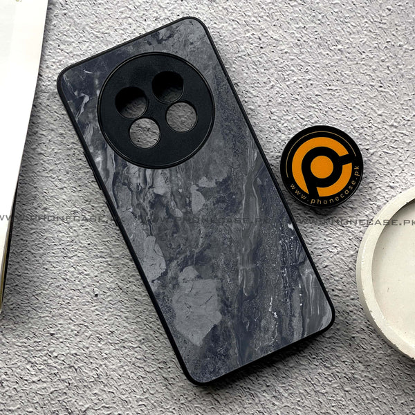 Realme 13 Pro Plus - Black Marble 2.0 Series - Premium Printed Metal soft Bumper shock Proof Case