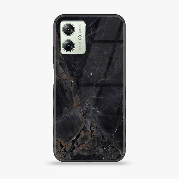 Motorola Moto G54 - Black Marble 2.0 Design 2 - Premium Printed Glass soft Bumper shock Proof Case CS-22651 CS-22693