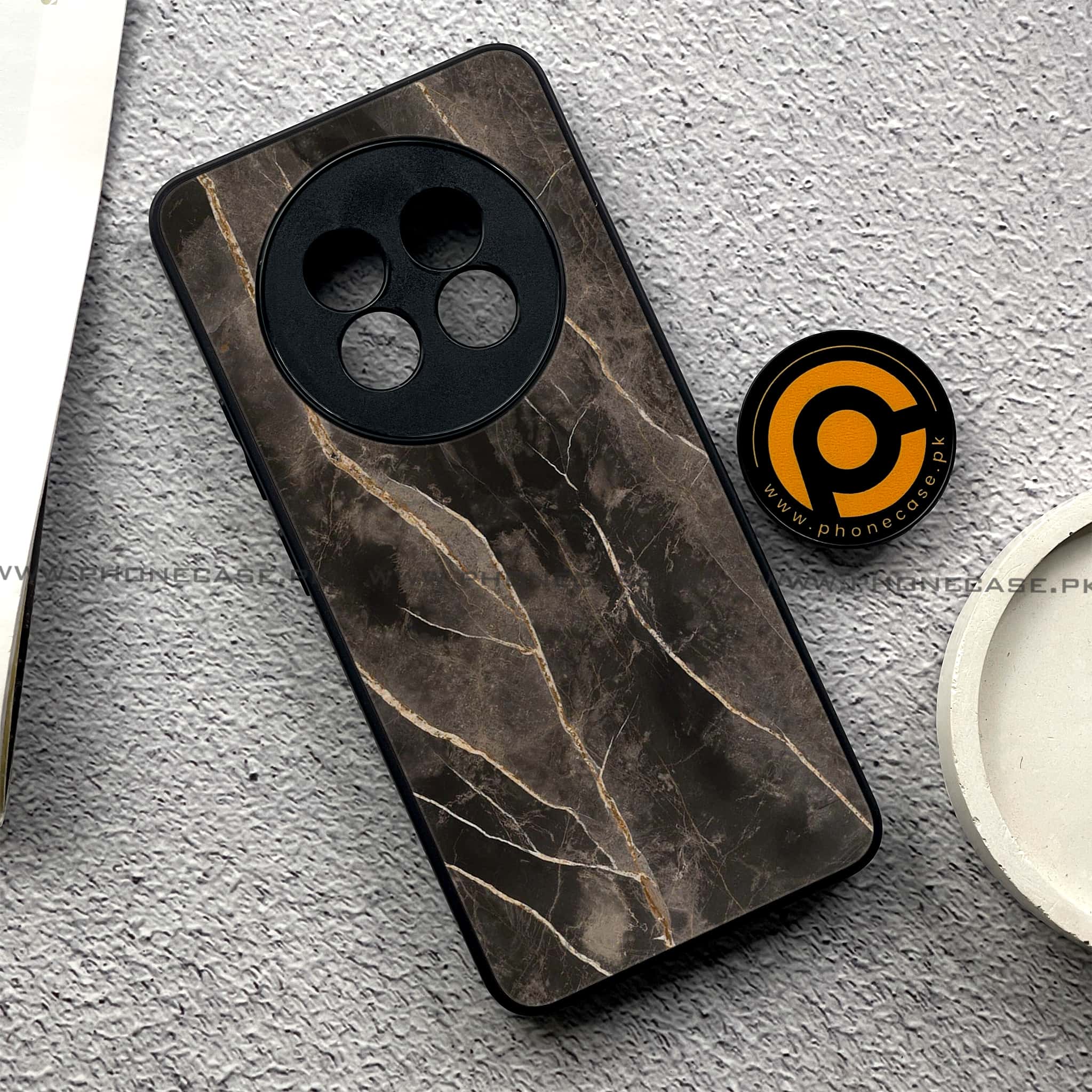 Realme 13 Pro Plus - Black Marble 2.0 Series - Premium Printed Metal soft Bumper shock Proof Case