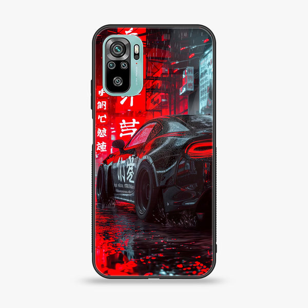 Xiaomi Redmi 10 - Tokyo Dark Night Racing Car - Premium Printed Glass soft Bumper Shock Proof Case