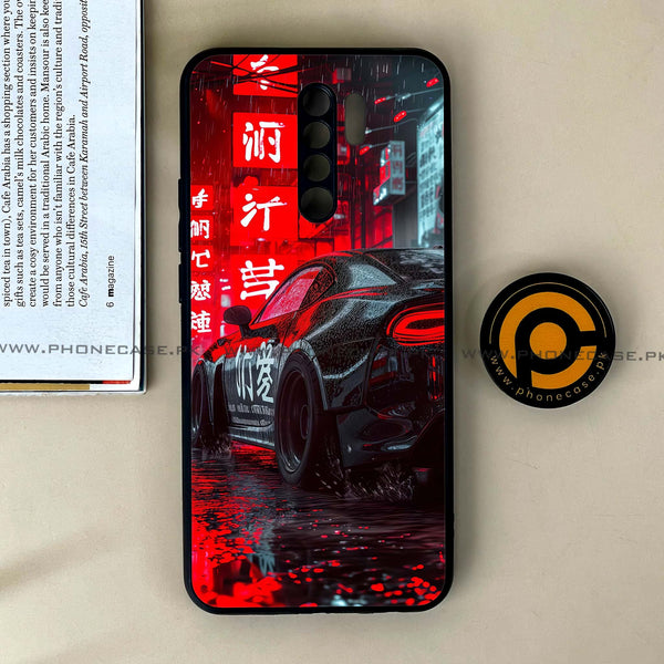 Xiaomi Redmi 9 - Tokyo Dark Night Racing Car - Premium Printed Glass soft Bumper Shock Proof Case