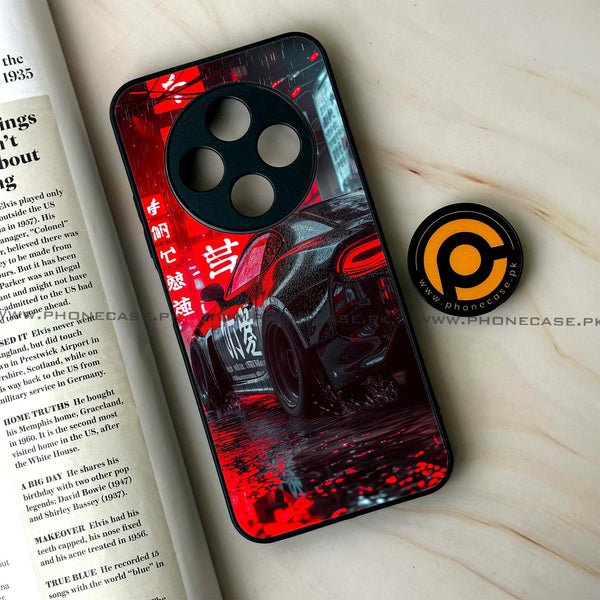 Oppo F27 Pro - Tokyo Dark Night Racing Car - Premium Metal Printed soft Bumper Shock Proof Case