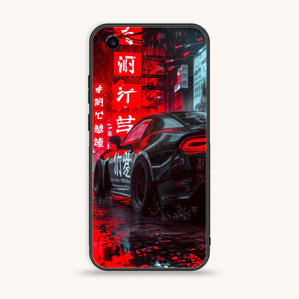 Vivo Y83 - Black Racing Car - Premium Printed Glass Case