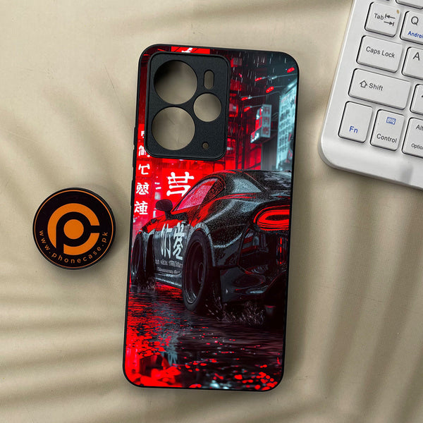 Realme 14 5G - Tokyo Dark Night Racing Car - Premium Metal Printed soft Bumper Shock Proof Case