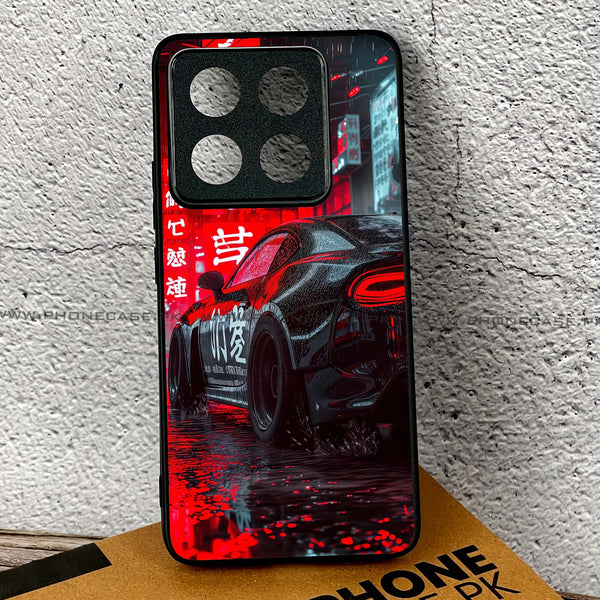 Xiaomi 14T - Black Racing Car - Premium Printed Glass soft Bumper shock Proof Case