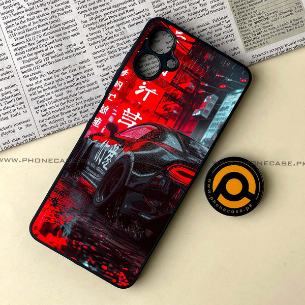 Samsung Galaxy A06 - Tokyo Dark Night Racing Car - Premium Metal Printed soft Bumper shock Proof Case