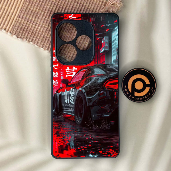 Realme GT 6 - Tokyo Dark Night Racing Car - Premium Metal Printed soft Bumper shock Proof Case