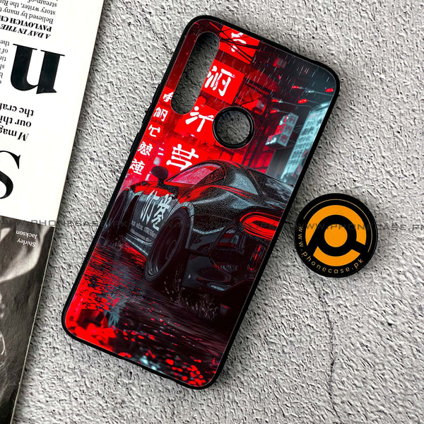 Huawei Y9 Prime (2019) - Tokyo Dark Night Racing Car - Premium Printed Glass soft Bumper Shock Proof Case