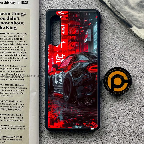LG G9 - Tokyo Dark Night Racing Car - Premium Metal Printed soft Bumper shock Proof Case