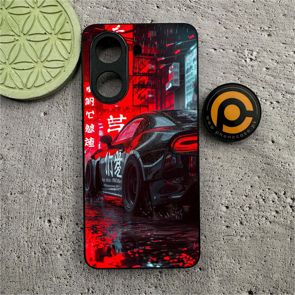 Xiaomi Poco X7 Pro 5G - Tokyo Dark Night Racing Car -  Premium Printed Metal soft Bumper shock Proof Case
