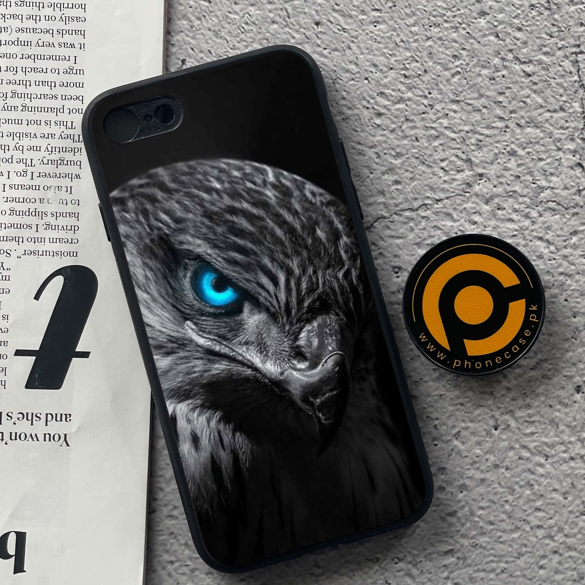 iPhone 7 / 8 - Black Art  Series - Premium Printed Glass soft Bumper shock Proof Case