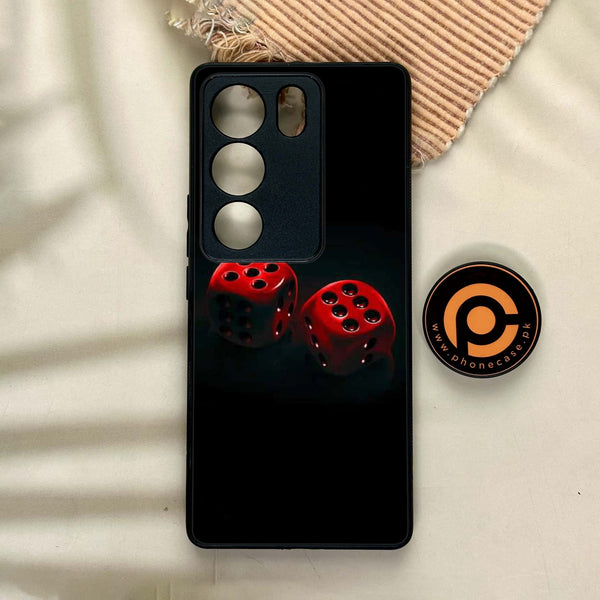 Vivo V29 - Black Art Design 3 - Premium Printed Glass soft Bumper shock Proof Case CS-7679 CS-30808