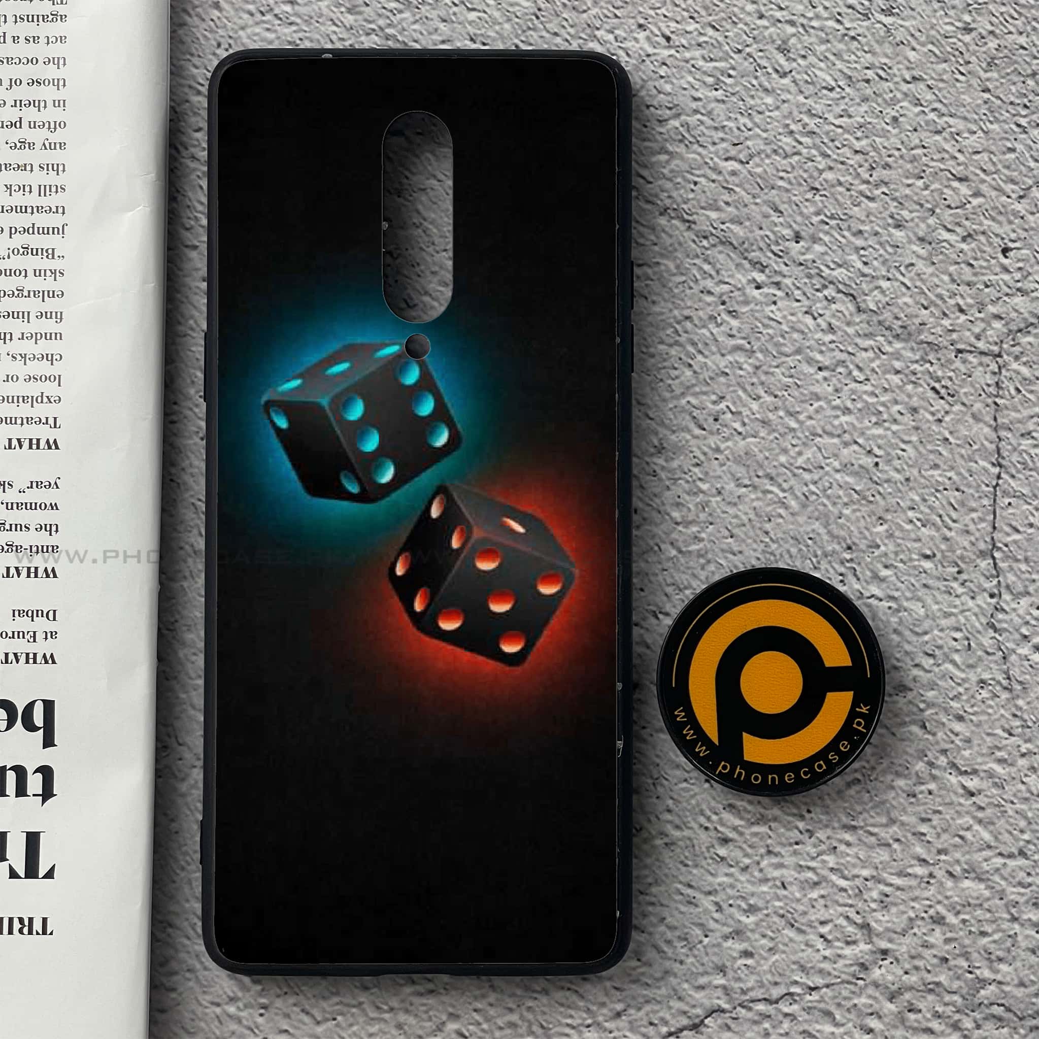 OnePlus 8 - Black Art Series - Premium Printed Glass soft Bumper shock Proof Case