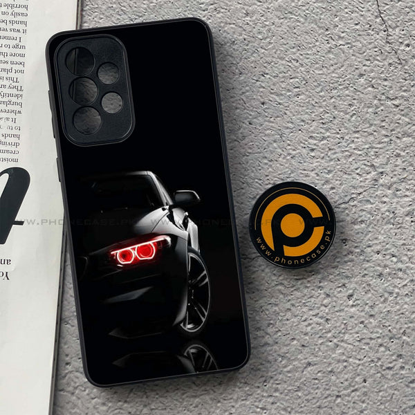 Samsung Galaxy A33 - Black Art Design 6  - Premium Printed Glass soft Bumper shock Proof Case  CS-38748