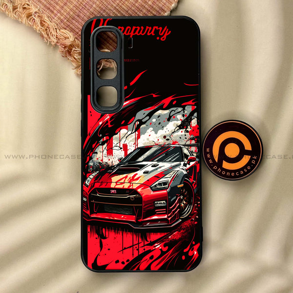 Infinix Hot 60 Pro Plus - Godzilla Racing Car - Premium Metal Printed soft Bumper shock Proof Case