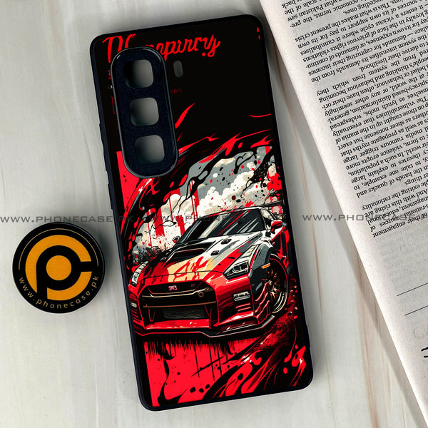 Infinix Hot 60 Pro Plus - Godzilla Racing Car - Premium Metal Printed soft Bumper shock Proof Case