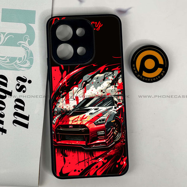 Vivo Y28 - Godzilla Racing Car - Premium Printed Glass soft Bumper shock Proof Case  CS-26692
