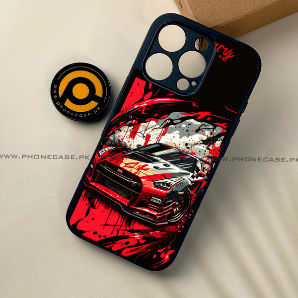 iPhone 16 Pro - Godzilla Racing Car - Premium Printed Glass soft Bumper shock Proof Case