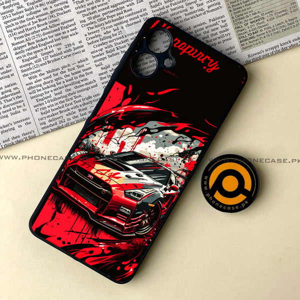 Samsung Galaxy A06 - Godzilla Racing Car - Premium Metal Printed soft Bumper shock Proof Case