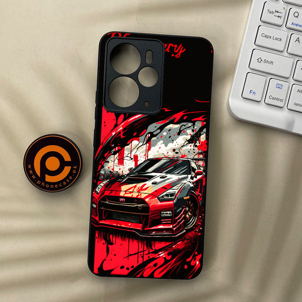 Realme 14 5G -  Godzilla Racing Car - Premium Metal Printed soft Bumper Shock Proof Case