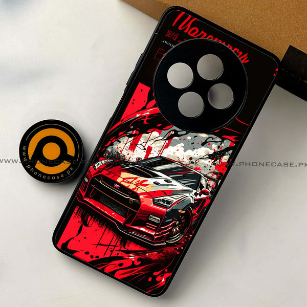 Oppo Reno 12F 4G - Godzilla Racing Car - Premium Printed Glass soft Bumper shock Proof Case