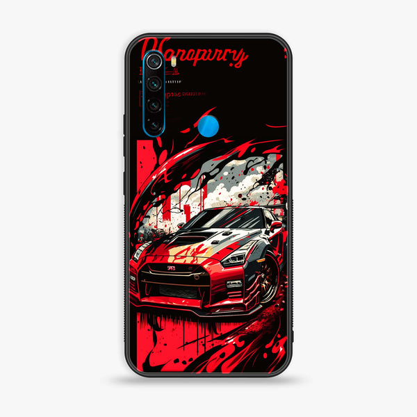 Xiaomi Redmi Note 8 - Godzilla Racing Car - Premium Printed Glass soft Bumper Shock Proof Case