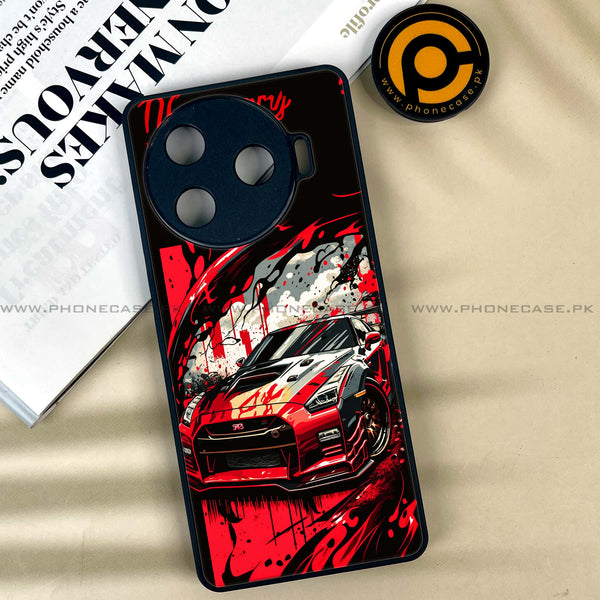 Tecno Camon 30 Pro 5G - Godzilla Racing Car -  Premium Printed Metal soft Bumper shock Proof Case