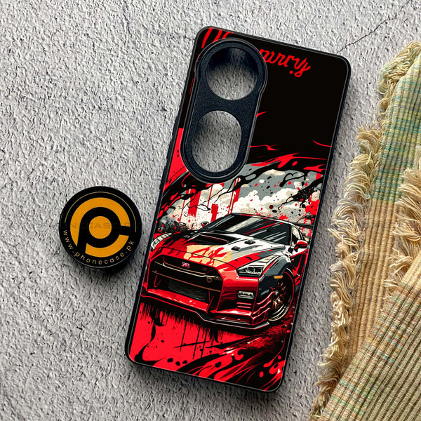 Vivo V40 Pro -Godzilla Racing Car - Premium Metal Printed soft Bumper shock Proof Case