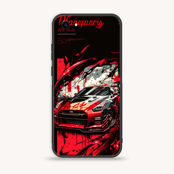 Vivo Y83 - Black and Red Supreme Car - Premium Printed Glass Case