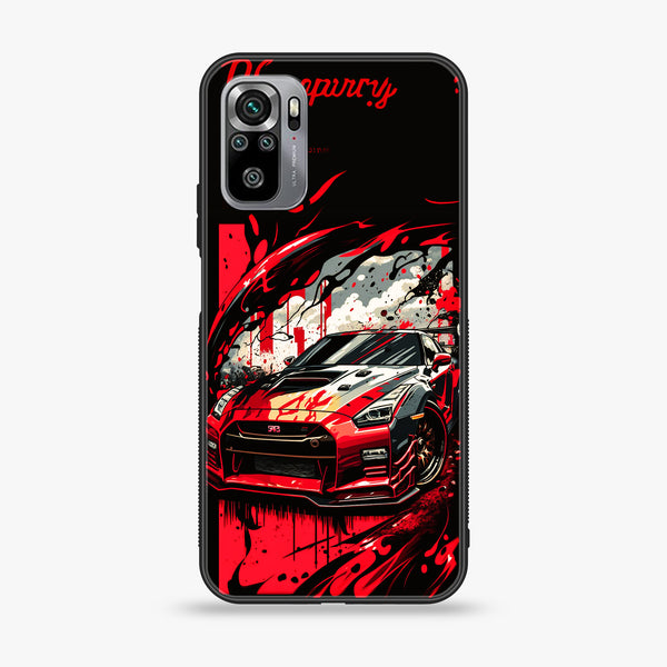 Xiaomi Redmi Note 10S - Godzilla Racing Car - Premium Printed Glass soft Bumper shock Proof Case