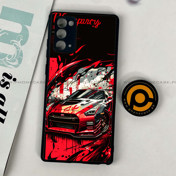 Samsung Galaxy Note 20 - Godzilla Racing Car - Premium Printed Glass soft Bumper Shock Proof Case